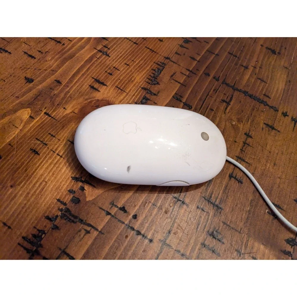 Mighty Mouse A1152 Genuine OEM Apple USB Wired Optical Mouse Tested Ib
